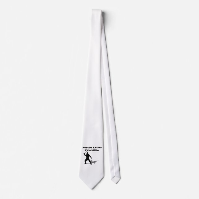 Nobody Knows I'm A Ninja Tie (Front)