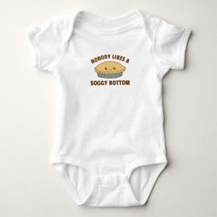 Nobody Likes A Soggy Bottom Funny Apple Pie Baby Bodysuit