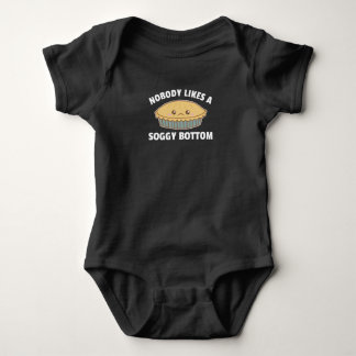 Nobody Likes A Soggy Bottom Funny Apple Pie Baby Bodysuit