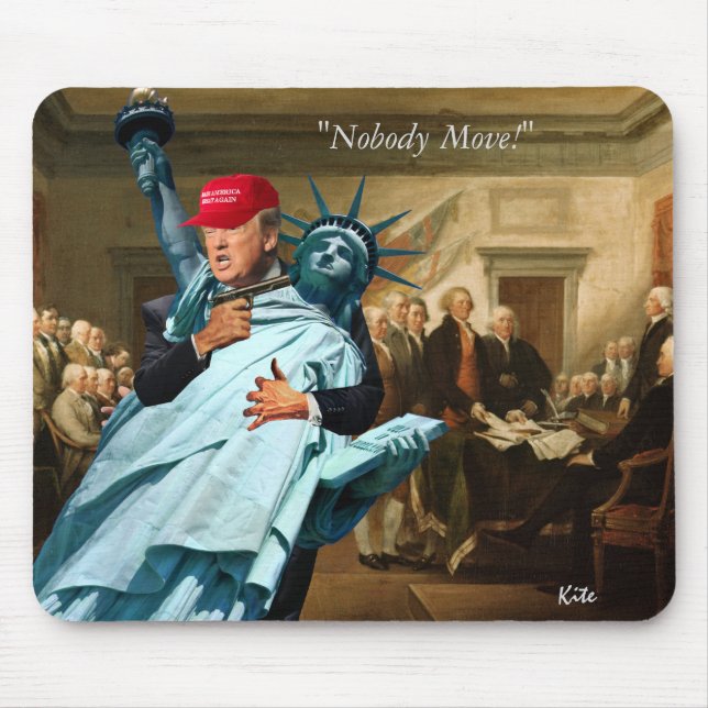 "Nobody Move!" Mouse Pad (Front)