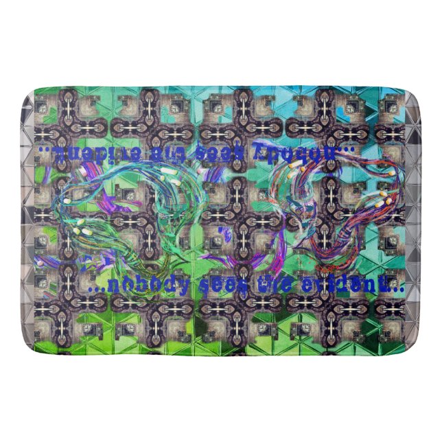 Nobody Sees The Evident Cyberpunk Cables & Rust Bath Mat (Front)