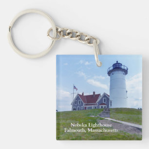 Nobska Lighthouse Cape Cod MA Keychain