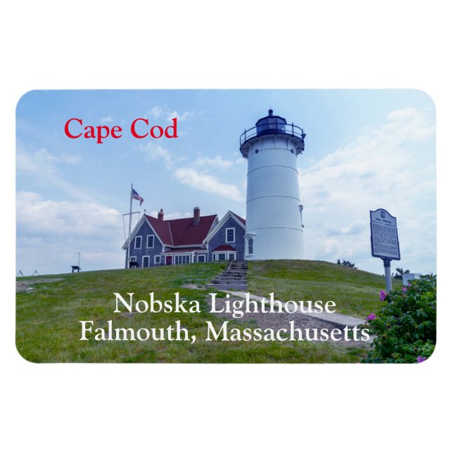 Nobska Lighthouse Cape Cod MA Magnet (Horizontal)