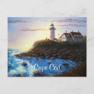 Nobska Lighthouse Cape Cod MA Painting Carte posta