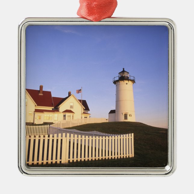 Nobska Lighthouse, Woods Hole, Massachusetts Metal Ornament (Front)