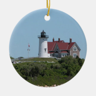 Nobska Point Light Woods Hole Falmouth Ceramic Ornament