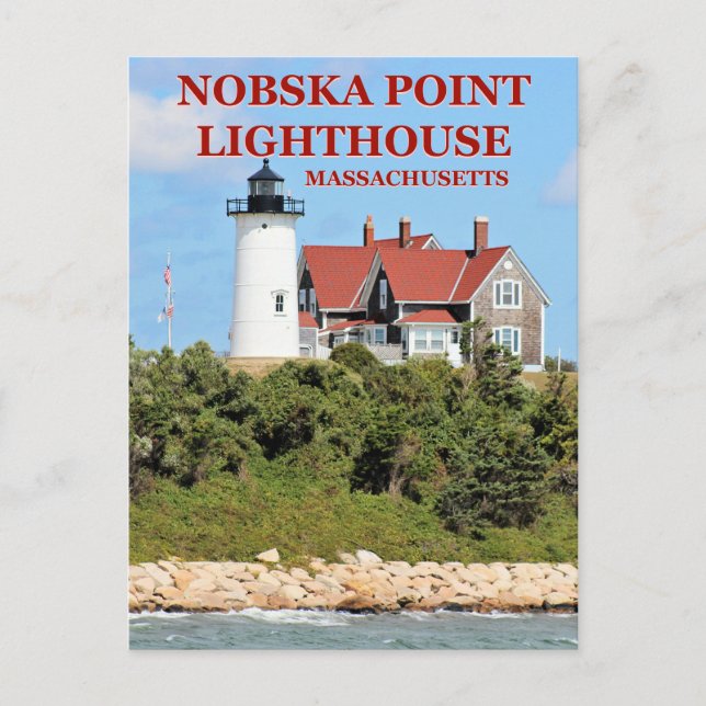 Nobska Point Lighthouse, Massachusetts Carte Posta (Devant)