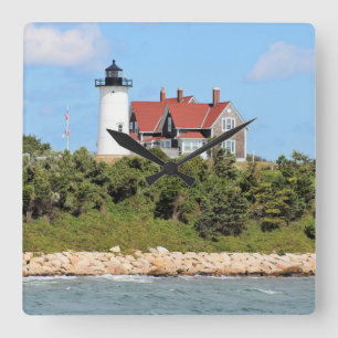 Nobska Point Lighthouse, Massachusetts Wall Clock