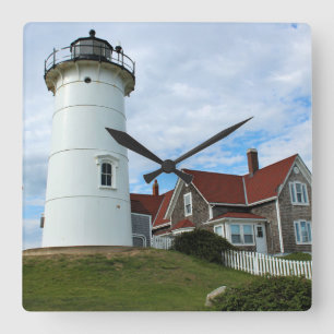 Nobska Point Lighthouse, Massachusetts Wall Clock