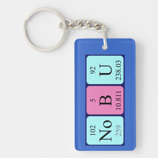 Nobu periodic table name keyring (Front)