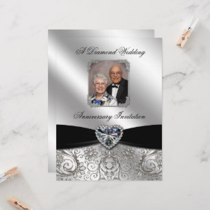 Noces de Diamant 6.5x8.7 Invitation Photo