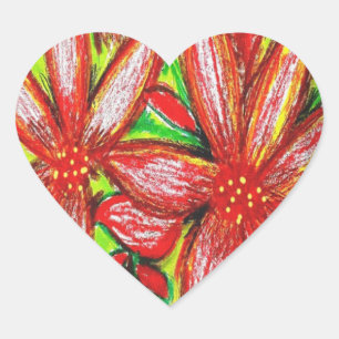 NocheBuena Flowers Sticker