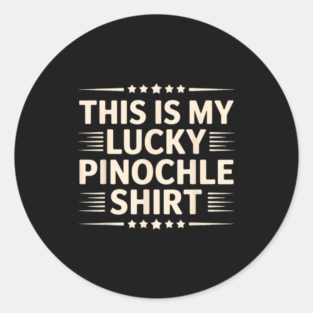 Nochle Art For Men Women Kids Playing Cards Nochle Classic Round Sticker (Front)