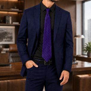 Noctivelle Deep Purple and Blue Ornamental Pattern Tie