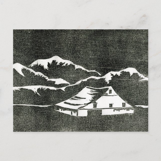 "Nocturnal Barn" Country Roads Postcard (Front)