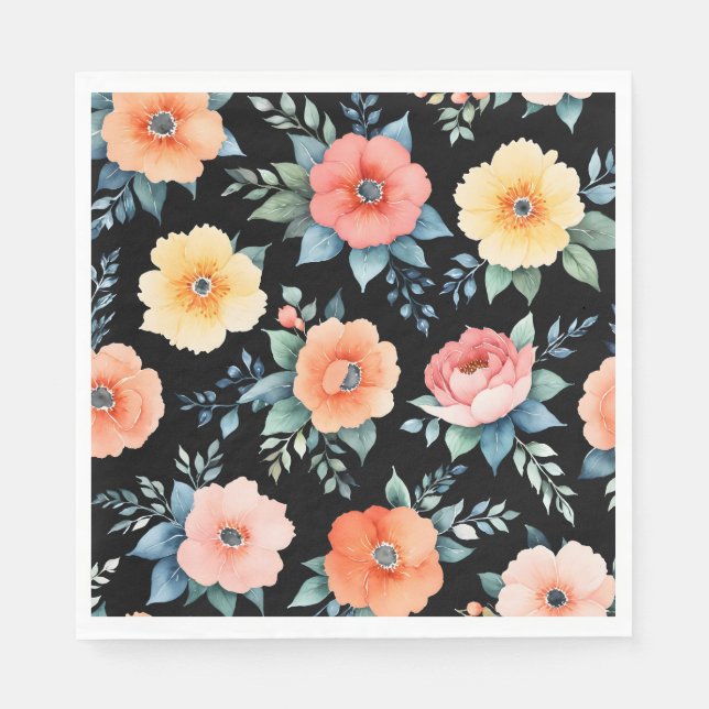Nocturnal Bloomscape Napkin (Front)