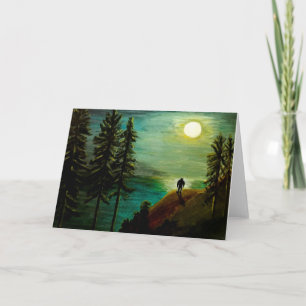 Nocturnal Creature - Bigfoot, Sasquatch Art Card