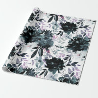Nocturnal Floral Navy Blue Flower Bouquets Wedding