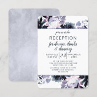 Nocturnal Floral Silver Frame Wedding Reception