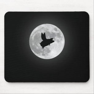 Nocturnal Flying Pig Mouse Pad