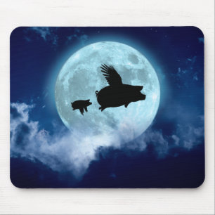 Nocturnal Flying Piglet Mouse Pad