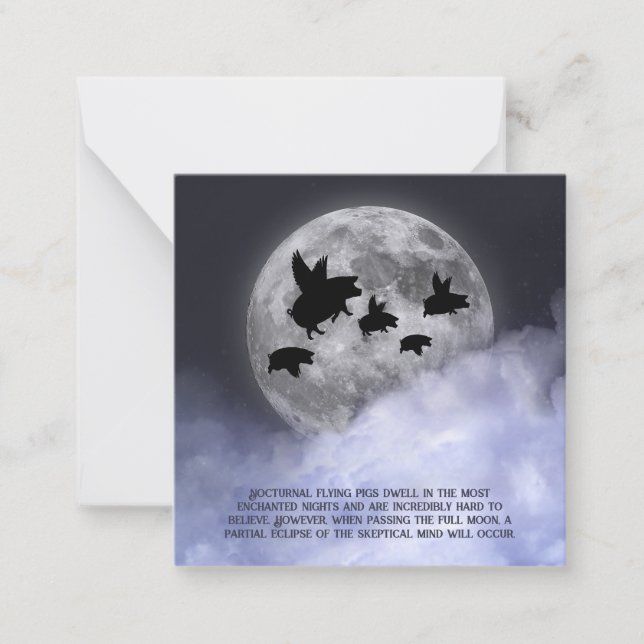 Nocturnal Flying Pigs Card (Front)