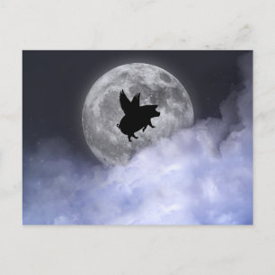 Nocturnal Flying Pigs Postcard