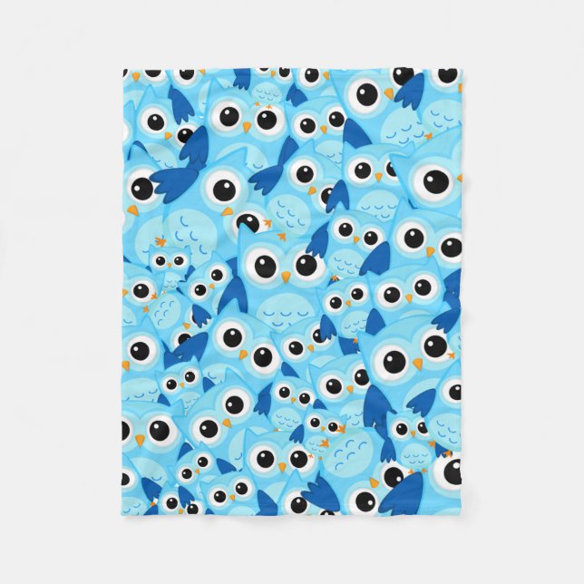 Nocturnal raptors owl The nocturnal or strigiform  Fleece Blanket (Front)