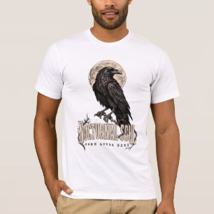 Nocturnal Soul Gothic Raven Moon Dark Vintage T-Shirt