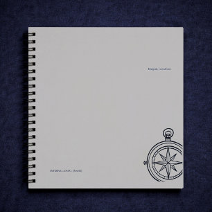 Nocturnal Study dark academia compass   Notebook