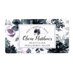 Nocturne Floral Aquarelle marine Monogramme person