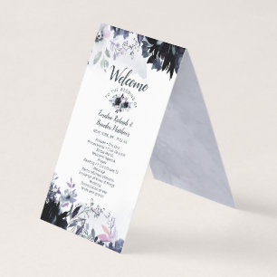 Nocturne Floral Élégant programme de cérémonie de 