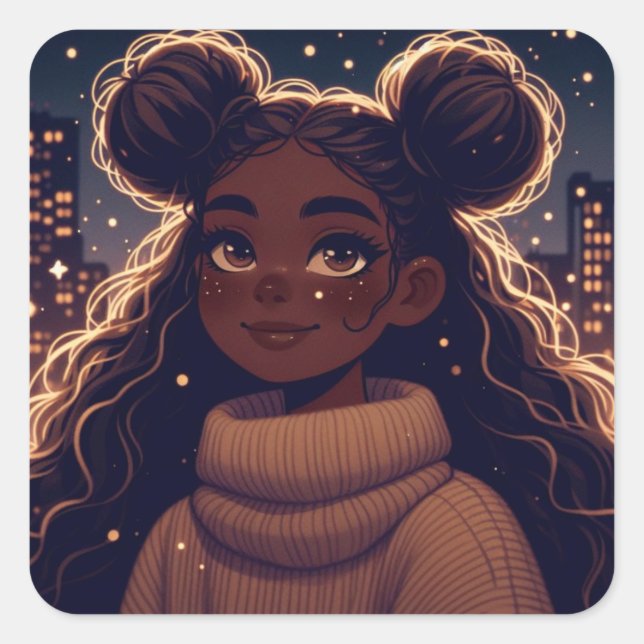 Nocturne Hue Square Sticker (Front)