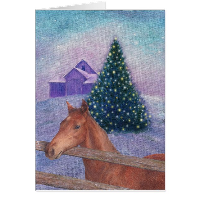 Nocturne illustré d'hiver de cheval (Devant)
