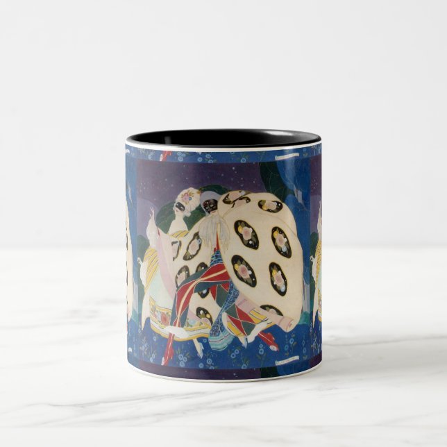 NOCTURNE WITH MASKS / Venetian Masquerade Two-Tone Coffee Mug (Center)