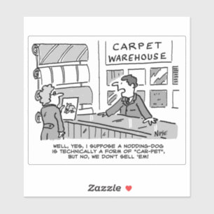 Nodding Dog Carpet Shop Cartoon.
