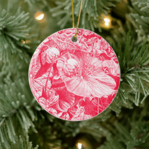 Nodding Lotus (Red) - Ceramic Ornament