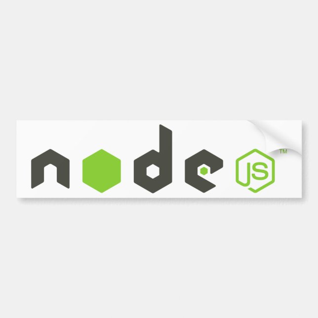 NodeJS! Bumper Sticker (Front)
