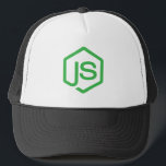 Nodejs logo JavaScript Web Developer Trucker Hat<br><div class="desc">Nodejs is a opensource is JavaScript run-time environment. This simple logo of NodeJS is a perfect gift for programmers, web developers, and front-end developers. Coders adn programmers who are also in to Angularjs will so like this design.</div>