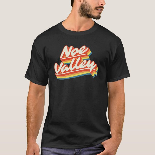 Noe Valley  Retro Rainbow Classic  T-Shirt (Front)