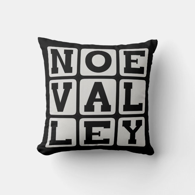 Noe Valley, San Francisco District Throw Pillow (Front)