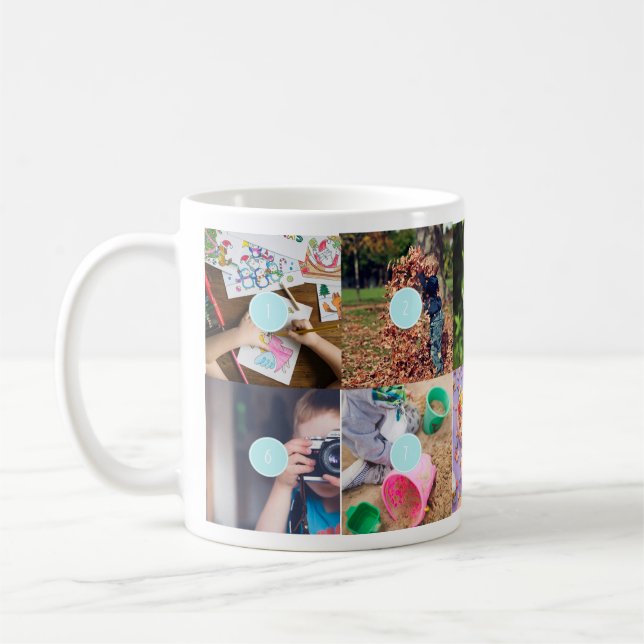 Noël 10 Photos Collage Mug (Gauche)