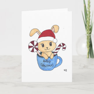 Noël 1 Bunny Noël Carte de vacances
