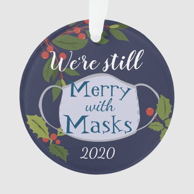 Noël 2020 toujours joyeux avec l'ornement des masq (devant)