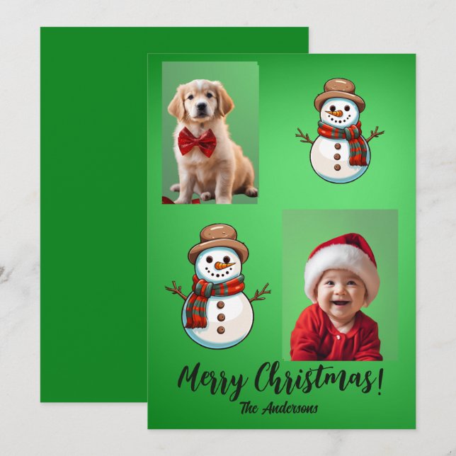 Noël 6 enfant, Joyeux Noël ! Carte de Noël (Devant / Derrière)