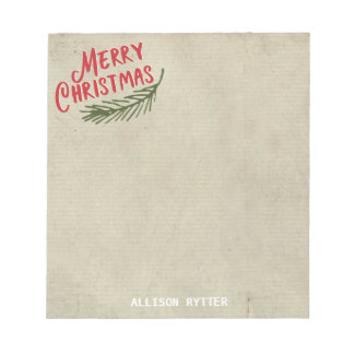Noël à feuillage persistant | Bloc-notes