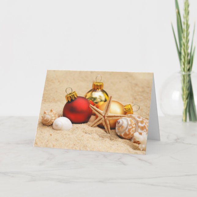 Noël à la carte de plage (Devant)