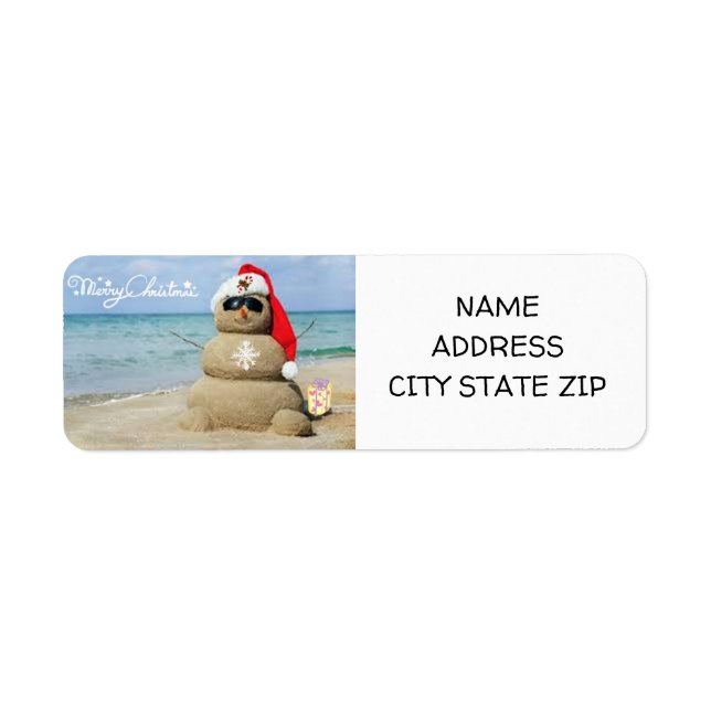 **NOËL À LA PLAGE** ADRESSE DE RETOUR (Devant)