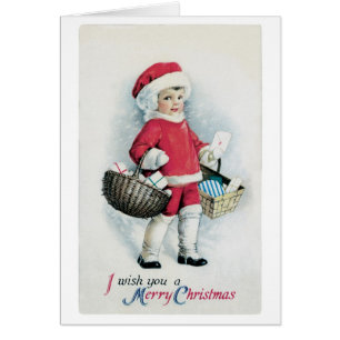 Noël à l'ancienne, fille Père Noël