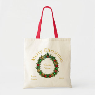 Noël à partir de sac cadeau enveloppé coton garde-